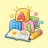 Educational coloring pages icon for kids