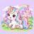 Fantasy coloring pages icon for kids