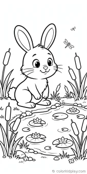 Coloring page from the gallery section of Rabbit Coloring Pages.