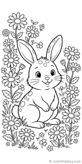 Coloring page from the gallery section of Rabbit Coloring Pages.