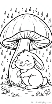 Coloring page from the gallery section of Rabbit Coloring Pages.