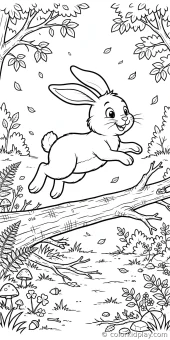 Coloring page from the gallery section of Rabbit Coloring Pages.