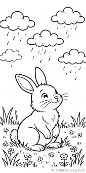 Coloring page from the gallery section of Rabbit Coloring Pages.