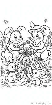 Coloring page from the gallery section of Rabbit Coloring Pages.