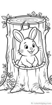 Coloring page from the gallery section of Rabbit Coloring Pages.
