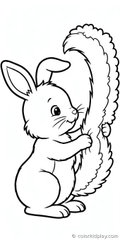 Coloring page from the gallery section of Rabbit Coloring Pages.