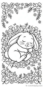 Coloring page from the gallery section of Rabbit Coloring Pages.