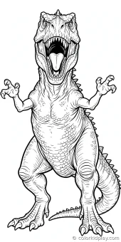 Coloring page from the How to Print These Coloring Pages section of T-Rex Coloring Pages.