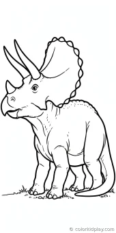 Coloring page from the gallery section of Triceratops Coloring Pages.