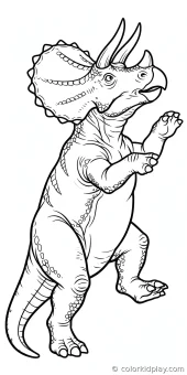 Coloring page from the gallery section of Triceratops Coloring Pages.