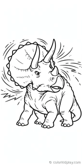 Coloring page from the gallery section of Triceratops Coloring Pages.