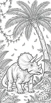 Coloring page from the gallery section of Triceratops Coloring Pages.