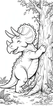 Coloring page from the gallery section of Triceratops Coloring Pages.
