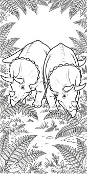 Coloring page from the gallery section of Triceratops Coloring Pages.
