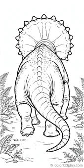Coloring page from the gallery section of Triceratops Coloring Pages.