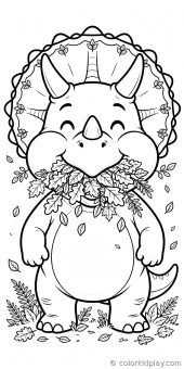 Coloring page from the gallery section of Triceratops Coloring Pages.