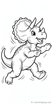 Coloring page from the gallery section of Triceratops Coloring Pages.