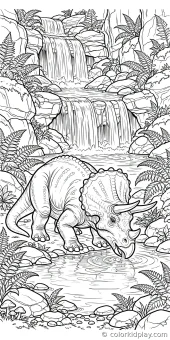 Coloring page from the gallery section of Triceratops Coloring Pages.