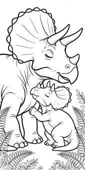 Coloring page from the gallery section of Triceratops Coloring Pages.