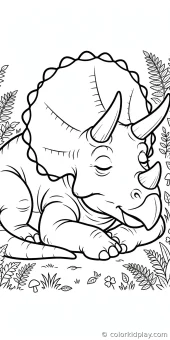 Coloring page from the gallery section of Triceratops Coloring Pages.