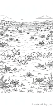Coloring page from the gallery section of Triceratops Coloring Pages.