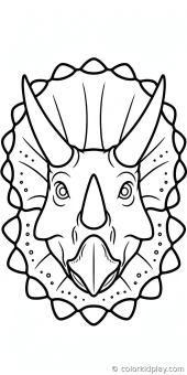 Coloring page from the gallery section of Triceratops Coloring Pages.