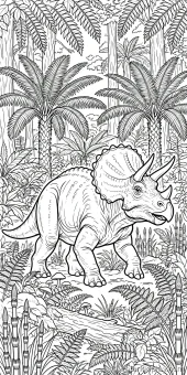 Coloring page from the gallery section of Triceratops Coloring Pages.