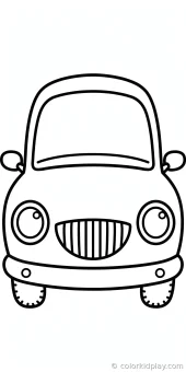 Coloring page from the gallery section of Car Coloring Pages.
