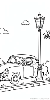Coloring page from the gallery section of Car Coloring Pages.