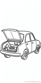 Coloring page from the gallery section of Car Coloring Pages.