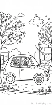 Coloring page from the gallery section of Car Coloring Pages.