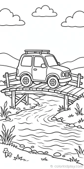 Coloring page from the gallery section of Car Coloring Pages.