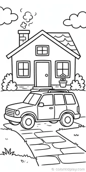 Coloring page from the gallery section of Car Coloring Pages.