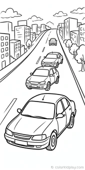 Coloring page from the gallery section of Car Coloring Pages.