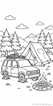 Coloring page from the gallery section of Car Coloring Pages.