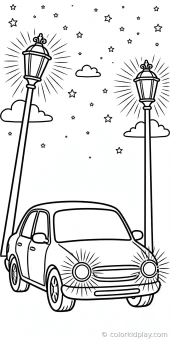 Coloring page from the gallery section of Car Coloring Pages.