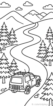 Coloring page from the gallery section of Car Coloring Pages.