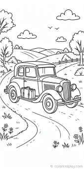Coloring page from the gallery section of Car Coloring Pages.