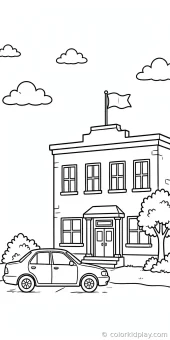Coloring page from the gallery section of Car Coloring Pages.