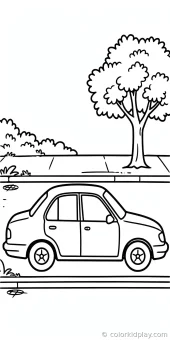 Coloring page from the gallery section of Car Coloring Pages.
