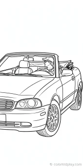 Coloring page from the gallery section of Car Coloring Pages.