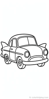 Coloring page from the gallery section of Car Coloring Pages.