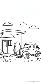 Coloring page from the gallery section of Car Coloring Pages.