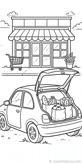 Coloring page from the gallery section of Car Coloring Pages.